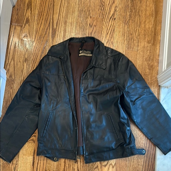 Columbia Men's Black Leather Jacket - Picture 1 of 5